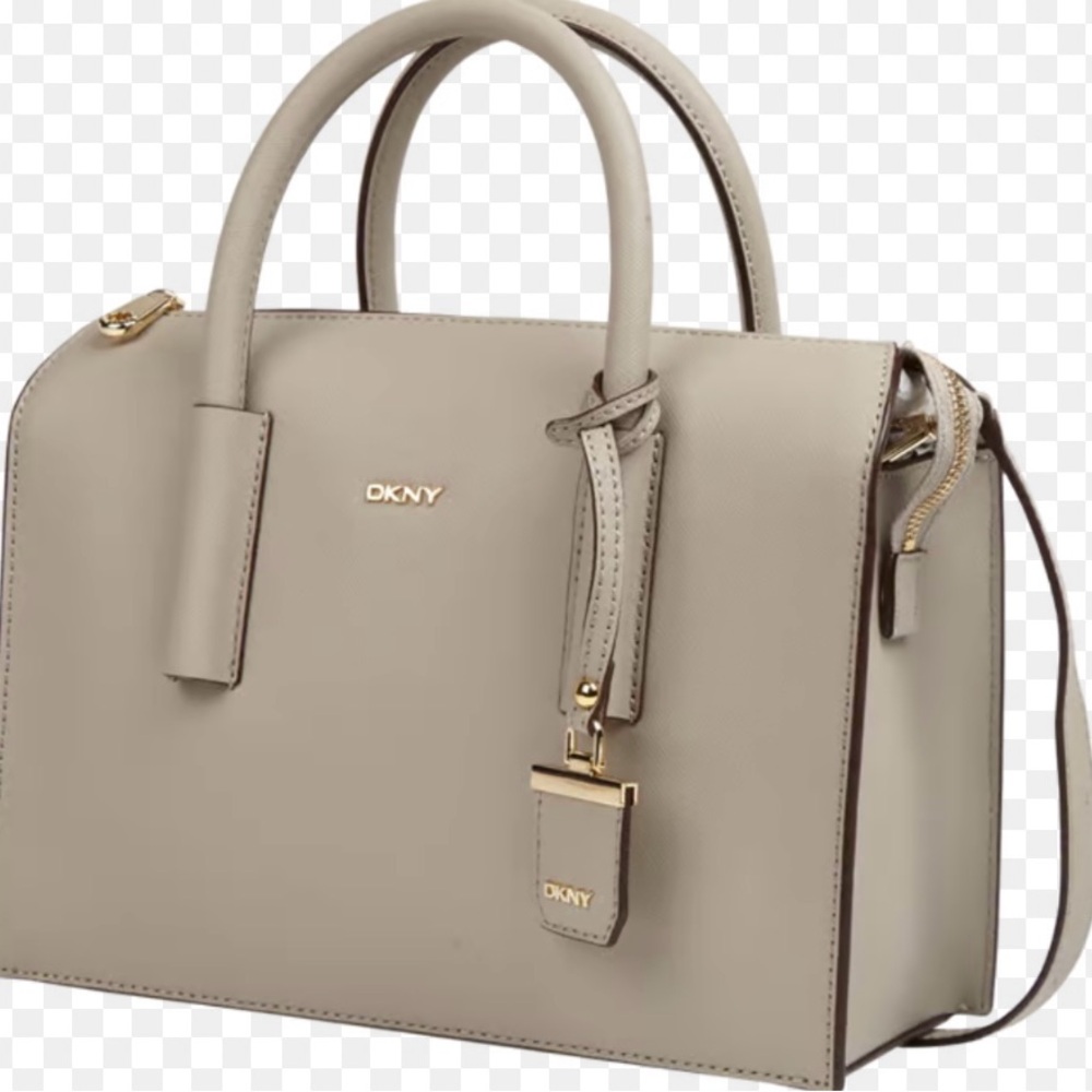 DKNY Taupe Satchel Bag